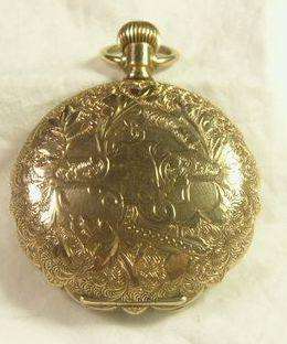 Vintage Ladies Scalloped Gold Filled Pendant Pocket Watch American 
