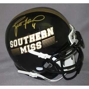  Brett Favre Signed Southern Mississippi Golden Eagles Mini 