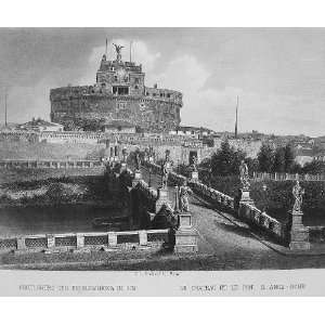  ITALY Rome Castel & Bridge of Saint Angelo or Mausoleum of Hadrian 