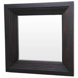 Imagination Mirrors Staircase Square Mirror in Brushed Espresso at 