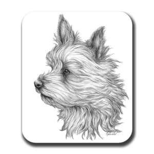  Yorkshire Terrier in the Wind Yorkie Dog Art Mouse Pad 