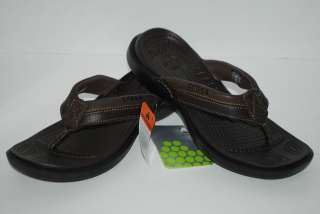 NEW NWT CROCS JOEL 9 10 mens ESPRESSO BROWN / BLACK flip flops sandals 