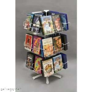    New 24 Pocket 96 DVD Capacity Counter Spinner Rack 