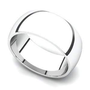   8mm Classic Plain Wedding Band Ring, 6.5 Juno Jewelry Jewelry