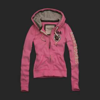 NWT ABERCROMBIE Hollister Womens Sweatshirt Fleece Hoodie Jacket S, M 