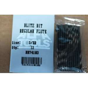  3/32 Blitz Bits Jobber Drill, M7 HSS 135*,Black/Gold 12 