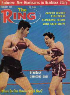 1965 (Feb.), The Ring, boxing, magazine, Jim Braddock, Max Baer  