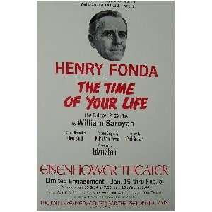  THE TIME OF YOUR LIFE (ORIGINAL THEATRE WINDOW CARD 