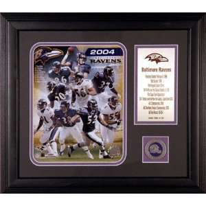  Baltimore Ravens Framed 2004 NFL Team Photograph with Team 