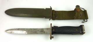   US ARMY Military Bayonet USM8A1 Bayonet Knife Scabbard Set WW II GREAT