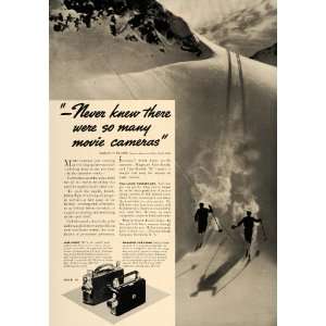  1937 Ad Movie Camera Cine Kodak K Magazine Placid Club 