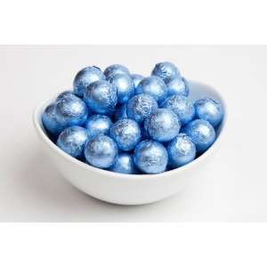 Pastel Blue Foiled Milk Chocolate Balls (5 Pound Bag)  