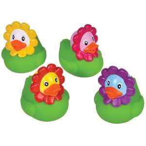 12 Flower Rubber Ducks Toys & Games