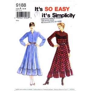  Simplicity 9188 Sewing Pattern Misses Western Style Dress 