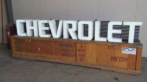 Chevrolet Neon Sign from GM Assembly Plant 12 w/crate  