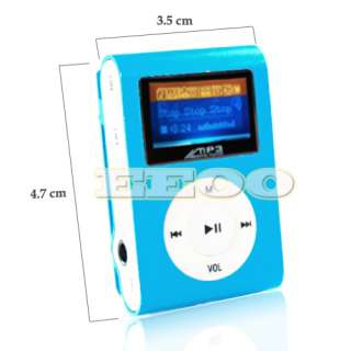 USB Flash Disk 4GB Mini Clip Gift MP3 Music Player with LCD Screen 