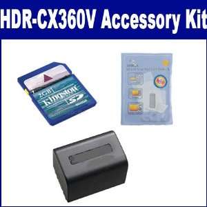  Sony HDR CX360V Camcorder Accessory Kit includes: ZELCKSG 
