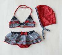 Girls Baby Bikini Swimsuit Swimwear Bathers 1 7Y Set Tankini Swim Free 