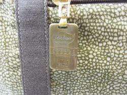 AUTHENTIC Borbonese Nylon Boston Hand Bag Khaki ITALY  