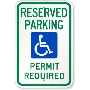  Reserved Parking Permit Required (with Graphic) Diamond Grade Sign 