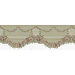   Vintage Legacy III Floral Swag Wall Border, 6.5 Inch by 180 Inch, Gold