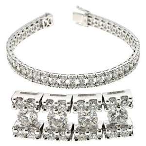  14k White 7.26 Ct Diamond Bracelet   JewelryWeb Jewelry