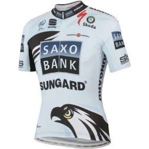   Saxo Bank Sunguard Bodyfit Team Short Sleeve Cycling Jersey   V3001