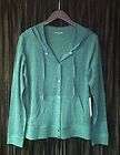 NWT EILEEN FISHER Spruce Green Hooded Linen Jacket Top ~ S/M/L NEW