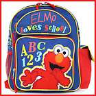 Sesame Street Elmo School Backpack B​ag:Medium 12 ABC