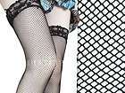Pair Lady Women Black Lace Top Fishnet Stockings Tights