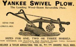   Belcher Taylor Farming Tools Yankee Swivel Plow Antique Farm Machinery