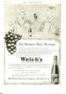 Lot of 1913 1924 WELCHS GRAPE JUICE Vintage Ads 5  