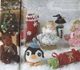 Christmas Crochet Miniature Patterns Snowman Angel Stocking Ornaments 