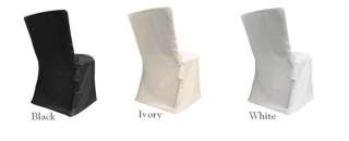 100 x POLYESTER SQUARE TOP BANQUET chair covers   3 COLORS  