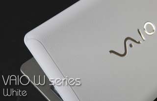 Sony VAIO W Series Laptop Cover Skin   White Leather  