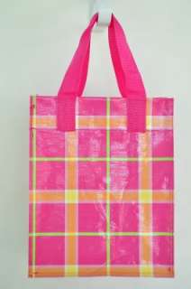 New DRUG STORE TOTE BOOK BAG Lilly Pink Green Plaid Eco  