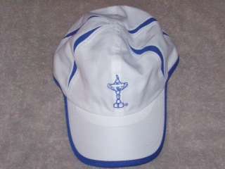 IMPERIAL RYDER CUP GOLF HAT   WHITE & DARK BLUE TRIM  