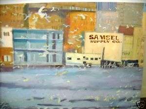 Phyllis Seltzer SAMSELL SEAGULLS Oil Canvas Signed  