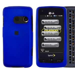 Rubber Blue Hard Case Cover for LG Rumor Touch LN510  