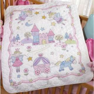 Stamped Cross Stitch Crib Cover Kit   Princess  