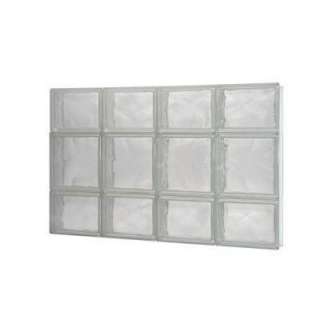 Pittsburgh Corning 32 In. X 20 In. X 3 In. Decora Pattern Solid Glass 