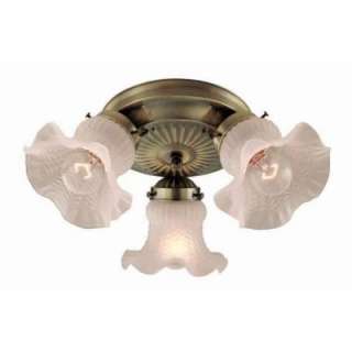 Hampton Bay Antique Brass 3 Light Ceiling Fixture J0611AB at The Home 