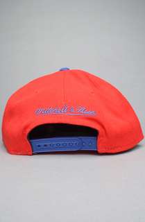 Mitchell & Ness The Buffalo Bills Sharktooth Snapback Hat in Blue Red 