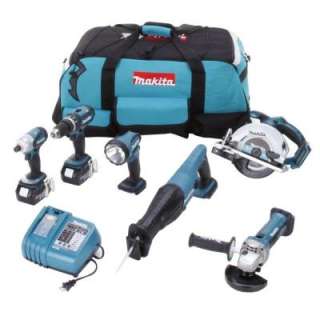 Makita LXT Lithium Ion 18 Volt 6 Tool Combo Kit LXT601 at The Home 