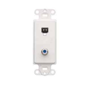 Leviton Decora White Insert Phone and TV Jack R02 40659 00W at The 