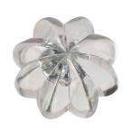 Crown Bolt Mirror Rosette Bud Clear With 3/4 in. Stud