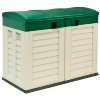 Gerätebox / Aufbewahrungsbox für den Garten beige/grün  