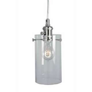 Home Decorators Collection 1 Light Clear Cylinder Pendant Light 25390 