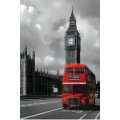  London Bus Leinwandbild von GALVII   Edler Kunstdruck auf 