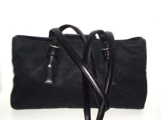   Microfiber & Leather Satchel Shoulder Bag Handbag #B2K 7426 RARE